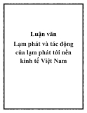 Luận văn Lạm phát và tác động của lạm phát tới nền kinh tế Việt Nam