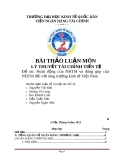 Đề tài: Hoạt động của NHTM và đóng góp của NHTM đối với tăng trưởng kinh tế Việt Nam