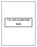 Các cách tự phát hiện bệnh