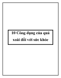 10 Công dụng của quả xoài đối với sức khỏe