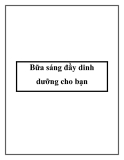 Bữa sáng đầy dinh dưỡng cho bạn