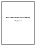 Cách tắt/bật nút hiện password trong Windows 8