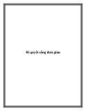 Bí quyết sống đơn giản