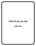 Thiết kế đẹp cho nhà trần cao
