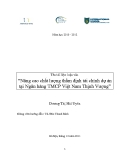 Luận văn:Nâng cao chất lượng thẩm định tài chính dự án tại Ngân hàng TMCP Việt Nam Thịnh Vượng