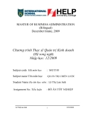 Luận văn:Phân tích chiến lược kinh doanh hiện tại của Công ty cổ phần thực phẩm Hữu Nghị và đề xuất hoàn thiện chiến lược đến 2015