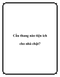 Cầu thang nào tiện ích cho nhà chật?