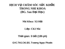 DỊCH VỤ CHĂM SÓC SỨC KHỎE TRONG NHI KHOA 