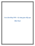 Cưa cẩm bằng SMS – kỹ năng giao tiếp qua điện thoại