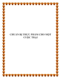 CHUẨN BỊ THỰC PHẨM CHO MỘT CUỘC TRẠI.