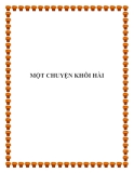 MỘT CHUYỆN KHÔI HÀI.