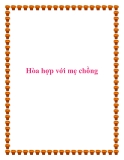 Hòa hợp với mẹ chồng.