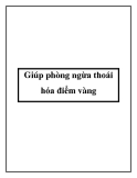 Giúp phòng ngừa thoái hóa điểm vàng