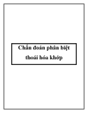 Chẩn đoán phân biệt thoái hóa khớp