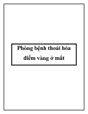 Phòng bệnh thoái hóa điểm vàng ở mắt