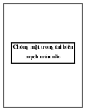 Chóng mặt trong tai biến mạch máu não