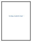 Im lặng, có phải là vàng?