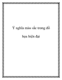 Ý nghĩa màu sắc trong thiết kế đồ họa hiện đại