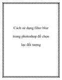 Cách sử dụng filter blur trong photoshop để chọn lọc đối tượng