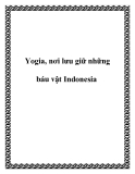 Yogia, nơi lưu giữ những báu vật Indonesia