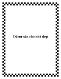 Thiết kế sàn cho nhà đẹp