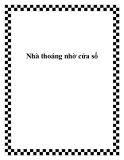 Nhà thoáng nhờ cửa sổ