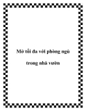 Mở với phòng ngủ trong nhà vườn