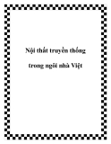 Nội thất truyền thống trong ngôi nhà Việt