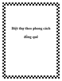 Biệt thự theo phong cách đồng quê