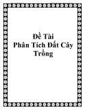 Đề Tài Phân Tích Đất Cây Trồng