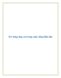 Kỹ năng ứng xử trong cuộc sống hiện đại