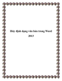 Hủy định dạng văn bản trong Word 2013