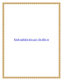 Kinh nghiệm kêu gọi vốn đầu tư