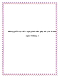 Những phần quà bất ngờ giành cho phụ nữ yêu thương ngày 8 tháng3