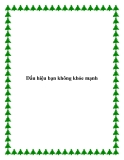 Dấu hiệu bạn không khỏe mạnh.