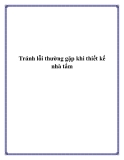 Tránh lỗi thường gặp khi thiết kế nhà tắm