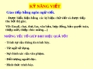 KỸ  NĂNG VIẾT