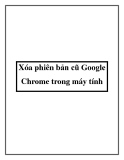 Xóa phiên bản cũ Google Chrome trong máy tính