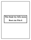 Thủ thuật tùy biến menu Boot của Win 8