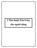 2 Thủ thuật Win 8 hay cho người dùng