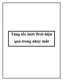 Tăng tốc lướt Web hiệu quả trong nháy mắt