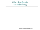 Viêm cầu thận cấp sau nhiễm trùng