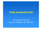 Bài giảng: Tràn khí màng phổi