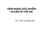 Viêm màng não nhiễm khuẩn 