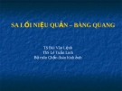 SA LỒI NIỆU QUẢN – BÀNG QUANG
