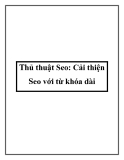 Thủ thuật SEO: Cải thiện SEOvới từ khóa dài