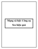 Mạng xã hội: Công cụ Seo hiệu quả