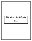 Thẻ Meta cần thiết cho Seo