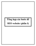 Tổng hợp các bước để SEO website (phần I)