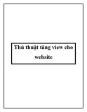 Thủ thuật tăng view cho website